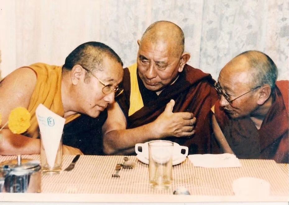 His Holiness Penor Rinpoche, H.E. Khenpo Petse and my root master.